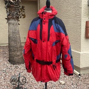 Serac Vintage 90s Serac Helicopter Skiwear heli men's large Buckles powder skirt